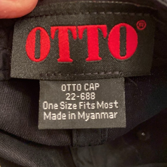 NWOT Otto Big Hairy Dog Baseball Cap Sheepdog  Black White Red One Size Velcro - Picture 11 of 12